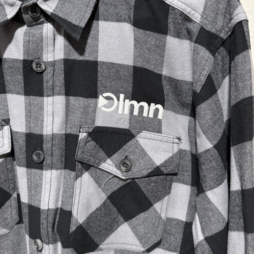 Roots73 Black/grey Flannel Men's XL With OLM Embrodiery - Picture 3 of 6